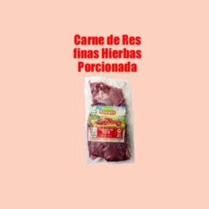 Carne de res finas hierbas porcionada